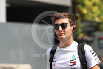 World © Octane Photographic Ltd. Formula 1 - Singapore GP - Paddock. George Russell - Mercedes AMG Petronas F1 Reserve Driver. Marina Bay Street Circuit, Singapore. Friday 14th September 2018.