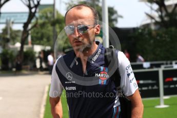 World © Octane Photographic Ltd. Formula 1 – Singapore GP - Paddock. Williams Martini Racing – Robert Kubica. Marina Bay Street Circuit, Singapore. Friday 14th September 2018.