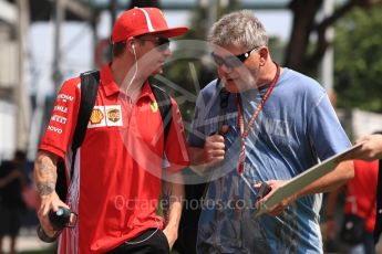 World © Octane Photographic Ltd. Formula 1 – Singapore GP - Paddock. Scuderia Ferrari – Kimi Raikkonen. Marina Bay Street Circuit, Singapore. Friday 14th September 2018.