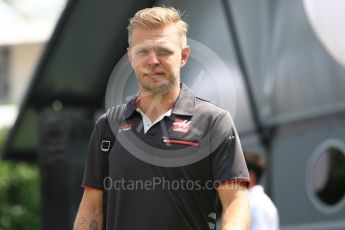 World © Octane Photographic Ltd. Formula 1 – Singapore GP - Paddock. Haas F1 Team – Kevin Magnussen. Marina Bay Street Circuit, Singapore. Friday 14th September 2018.