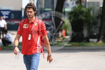 World © Octane Photographic Ltd. Formula 1 - Singapore GP - Paddock. Antonio Giovinazzi - Scuderia Ferrari Third Driver. Marina Bay Street Circuit, Singapore. Friday 14th September 2018.