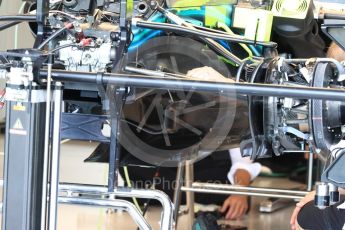 World © Octane Photographic Ltd. Formula 1 – Singapore GP - Thursday Pit Lane. Mercedes AMG Petronas Motorsport AMG F1 W09 EQ Power+. Marina Bay Street Circuit, Singapore. Thursday 13th September 2018.