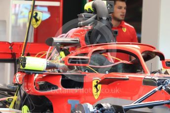 World © Octane Photographic Ltd. Formula 1 – Singapore GP - Thursday Pit Lane. Scuderia Ferrari SF71-H. Marina Bay Street Circuit, Singapore. Thursday 13th September 2018.