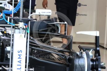 World © Octane Photographic Ltd. Formula 1 – Singapore GP - Thursday Pit Lane. Williams Martini Racing FW41. Marina Bay Street Circuit, Singapore. Thursday 13th September 2018.