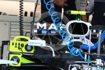 World © Octane Photographic Ltd. Formula 1 – Singapore GP - Thursday Pit Lane. Williams Martini Racing FW41. Marina Bay Street Circuit, Singapore. Thursday 13th September 2018.