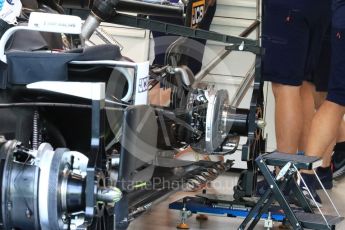 World © Octane Photographic Ltd. Formula 1 – Singapore GP - Thursday Pit Lane. Williams Martini Racing FW41. Marina Bay Street Circuit, Singapore. Thursday 13th September 2018.