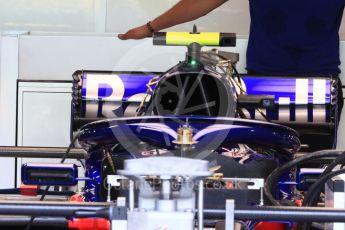 World © Octane Photographic Ltd. Formula 1 – Singapore GP - Thursday Pit Lane. Scuderia Toro Rosso STR13. Marina Bay Street Circuit, Singapore. Thursday 13th September 2018.