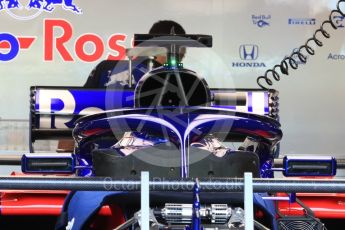 World © Octane Photographic Ltd. Formula 1 – Singapore GP - Thursday Pit Lane. Scuderia Toro Rosso STR13. Marina Bay Street Circuit, Singapore. Thursday 13th September 2018.