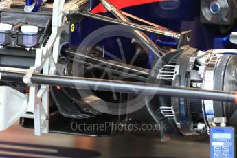 World © Octane Photographic Ltd. Formula 1 – Singapore GP - Thursday Pit Lane. Scuderia Toro Rosso STR13. Marina Bay Street Circuit, Singapore. Thursday 13th September 2018.