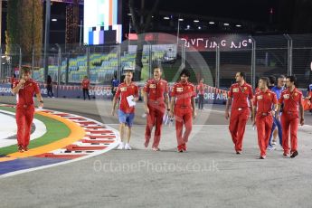 World © Octane Photographic Ltd. Formula 1 – Singapore GP - Track Walk. Scuderia Ferrari SF71-H – Sebastian Vettel. Marina Bay Street Circuit, Singapore. Thursday 13th September 2018.