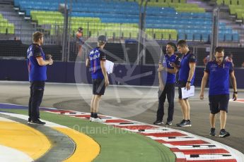 World © Octane Photographic Ltd. Formula 1 – Singapore GP - Track Walk. Scuderia Toro Rosso STR13 – Brendon Hartley. Marina Bay Street Circuit, Singapore. Thursday 13th September 2018.