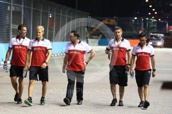 World © Octane Photographic Ltd. Formula 1 – Singapore GP - Track Walk. Alfa Romeo Sauber F1 Team C37 – Marcus Ericsson. Marina Bay Street Circuit, Singapore. Thursday 13th September 2018.