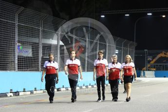 World © Octane Photographic Ltd. Formula 1 – Singapore GP - Track Walk. Alfa Romeo Sauber F1 Team C37 – Charles Leclerc. Marina Bay Street Circuit, Singapore. Thursday 13th September 2018.