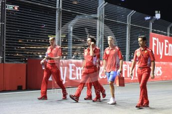 World © Octane Photographic Ltd. Formula 1 – Singapore GP - Track Walk. Scuderia Ferrari SF71-H – Sebastian Vettel. Marina Bay Street Circuit, Singapore. Thursday 13th September 2018.