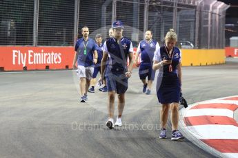 World © Octane Photographic Ltd. Formula 1 – Singapore GP - Track Walk. Williams Martini Racing FW41 – Lance Stroll. Marina Bay Street Circuit, Singapore. Thursday 13th September 2018.