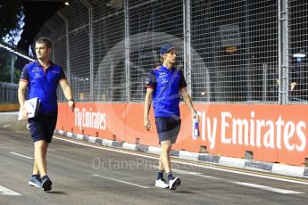 World © Octane Photographic Ltd. Formula 1 – Singapore GP - Track Walk. Scuderia Toro Rosso STR13 – Brendon Hartley. Marina Bay Street Circuit, Singapore. Thursday 13th September 2018.