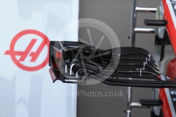 World © Octane Photographic Ltd. Formula 1 – Singapore GP - Thursday Pit Lane. Haas F1 Team VF-18. Marina Bay Street Circuit, Singapore. Thursday 13th September 2018.