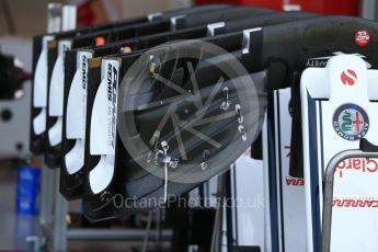 World © Octane Photographic Ltd. Formula 1 – Singapore GP - Thursday Pit Lane. Alfa Romeo Sauber F1 Team C37. Marina Bay Street Circuit, Singapore. Thursday 13th September 2018.