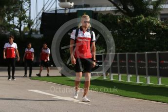 World © Octane Photographic Ltd. Formula 1 – Singapore GP - Thursday Pit Lane. Alfa Romeo Sauber F1 Team – Marcus Ericsson. Marina Bay Street Circuit, Singapore. Thursday 13th September 2018.