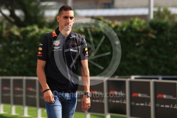 World © Octane Photographic Ltd. Formula 1 - Singapore GP - Paddock. Sebastien Buemi. Marina Bay Street Circuit, Singapore. Thursday 13th September 2018.