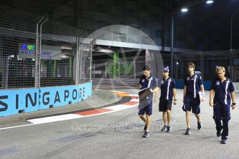 World © Octane Photographic Ltd. Formula 1 – Singapore GP - Track Walk. Racing Point Force India VJM11 - Sergio Perez. Marina Bay Street Circuit, Singapore. Thursday 13th September 2018.