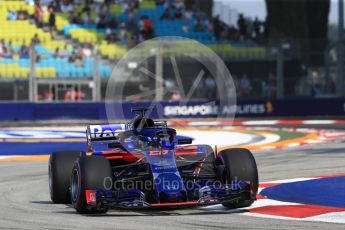 World © Octane Photographic Ltd. Formula 1 – Singapore GP - Practice 1. Scuderia Toro Rosso STR13 – Brendon Hartley. Marina Bay Street Circuit, Singapore. Friday 14th September 2018.