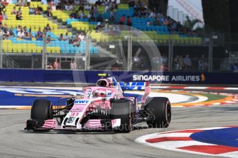 World © Octane Photographic Ltd. Formula 1 – Singapore GP - Practice 1. Racing Point Force India VJM11 - Esteban Ocon. Marina Bay Street Circuit, Singapore. Friday 14th September 2018.