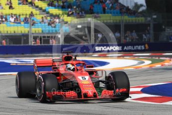 World © Octane Photographic Ltd. Formula 1 – Singapore GP - Practice 1. Scuderia Ferrari SF71-H – Sebastian Vettel. Marina Bay Street Circuit, Singapore. Friday 14th September 2018.