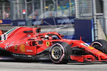 World © Octane Photographic Ltd. Formula 1 – Singapore GP - Practice 1. Scuderia Ferrari SF71-H – Sebastian Vettel. Marina Bay Street Circuit, Singapore. Friday 14th September 2018.