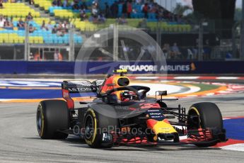 World © Octane Photographic Ltd. Formula 1 – Singapore GP - Practice 1. Aston Martin Red Bull Racing TAG Heuer RB14 – Max Verstappen. Marina Bay Street Circuit, Singapore. Friday 14th September 2018.