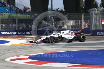 World © Octane Photographic Ltd. Formula 1 – Singapore GP - Practice 1. Williams Martini Racing FW41 – Lance Stroll. Marina Bay Street Circuit, Singapore. Friday 14th September 2018.