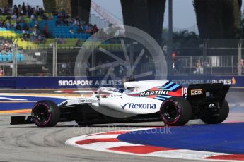 World © Octane Photographic Ltd. Formula 1 – Singapore GP - Practice 1. Williams Martini Racing FW41 – Lance Stroll. Marina Bay Street Circuit, Singapore. Friday 14th September 2018.