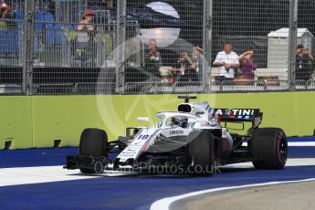 World © Octane Photographic Ltd. Formula 1 – Singapore GP - Practice 1. Williams Martini Racing FW41 – Lance Stroll. Marina Bay Street Circuit, Singapore. Friday 14th September 2018.