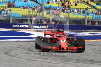 World © Octane Photographic Ltd. Formula 1 – Singapore GP - Practice 1. Scuderia Ferrari SF71-H – Sebastian Vettel. Marina Bay Street Circuit, Singapore. Friday 14th September 2018.