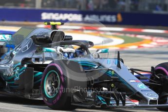 World © Octane Photographic Ltd. Formula 1 – Singapore GP - Practice 1. Mercedes AMG Petronas Motorsport AMG F1 W09 EQ Power+ - Valtteri Bottas. Marina Bay Street Circuit, Singapore. Friday 14th September 2018.