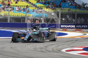 World © Octane Photographic Ltd. Formula 1 – Singapore GP – Practice 1. Mercedes AMG Petronas Motorsport AMG F1 W09 EQ Power+ - Lewis Hamilton. Marina Bay Street Circuit, Singapore. Friday 14th September 2018.