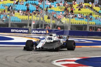 World © Octane Photographic Ltd. Formula 1 – Singapore GP - Practice 1. Williams Martini Racing FW41 – Lance Stroll. Marina Bay Street Circuit, Singapore. Friday 14th September 2018.