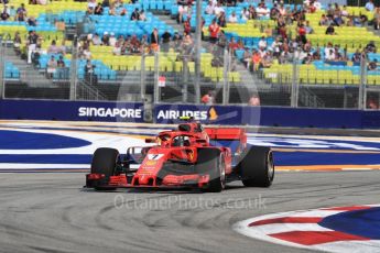 World © Octane Photographic Ltd. Formula 1 – Singapore GP - Practice 1. Scuderia Ferrari SF71-H – Kimi Raikkonen. Marina Bay Street Circuit, Singapore. Friday 14th September 2018.