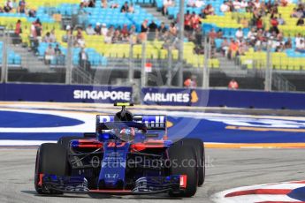World © Octane Photographic Ltd. Formula 1 – Singapore GP - Practice 1. Scuderia Toro Rosso STR13 – Pierre Gasly. Marina Bay Street Circuit, Singapore. Friday 14th September 2018.