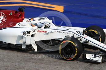 World © Octane Photographic Ltd. Formula 1 – Singapore GP - Practice 1. Alfa Romeo Sauber F1 Team C37 – Marcus Ericsson. Marina Bay Street Circuit, Singapore. Friday 14th September 2018.