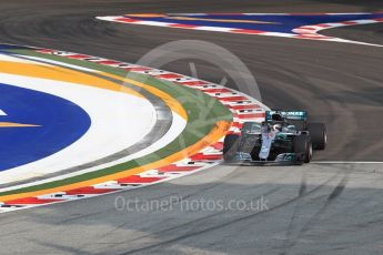 World © Octane Photographic Ltd. Formula 1 – Singapore GP – Practice 1. Mercedes AMG Petronas Motorsport AMG F1 W09 EQ Power+ - Lewis Hamilton. Marina Bay Street Circuit, Singapore. Friday 14th September 2018.