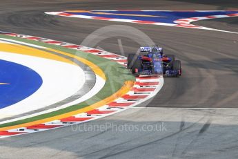 World © Octane Photographic Ltd. Formula 1 – Singapore GP - Practice 1. Scuderia Toro Rosso STR13 – Brendon Hartley. Marina Bay Street Circuit, Singapore. Friday 14th September 2018.