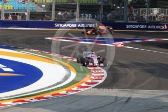 World © Octane Photographic Ltd. Formula 1 – Singapore GP - Practice 1. Racing Point Force India VJM11 - Sergio Perez. Marina Bay Street Circuit, Singapore. Friday 14th September 2018.