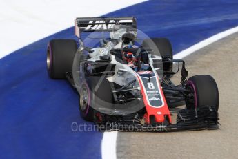 World © Octane Photographic Ltd. Formula 1 – Singapore GP - Practice 1. Haas F1 Team VF-18 – Romain Grosjean. Marina Bay Street Circuit, Singapore. Friday 14th September 2018.