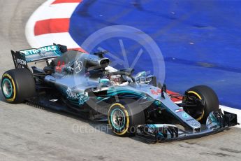 World © Octane Photographic Ltd. Formula 1 – Singapore GP – Practice 1. Mercedes AMG Petronas Motorsport AMG F1 W09 EQ Power+ - Lewis Hamilton. Marina Bay Street Circuit, Singapore. Friday 14th September 2018.