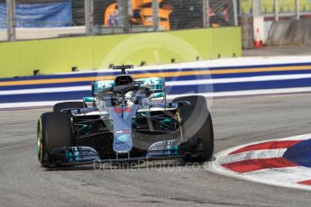 World © Octane Photographic Ltd. Formula 1 – Singapore GP – Practice 1. Mercedes AMG Petronas Motorsport AMG F1 W09 EQ Power+ - Lewis Hamilton. Marina Bay Street Circuit, Singapore. Friday 14th September 2018.