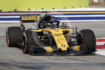 World © Octane Photographic Ltd. Formula 1 – Singapore GP - Practice 1. Renault Sport F1 Team RS18 – Nico Hulkenberg. Marina Bay Street Circuit, Singapore. Friday 14th September 2018.