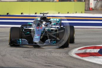 World © Octane Photographic Ltd. Formula 1 – Singapore GP – Practice 1. Mercedes AMG Petronas Motorsport AMG F1 W09 EQ Power+ - Lewis Hamilton. Marina Bay Street Circuit, Singapore. Friday 14th September 2018.