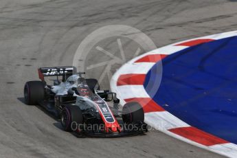 World © Octane Photographic Ltd. Formula 1 – Singapore GP - Practice 1. Haas F1 Team VF-18 – Romain Grosjean. Marina Bay Street Circuit, Singapore. Friday 14th September 2018.