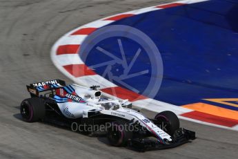 World © Octane Photographic Ltd. Formula 1 – Singapore GP - Practice 1. Williams Martini Racing FW41 – Lance Stroll. Marina Bay Street Circuit, Singapore. Friday 14th September 2018.